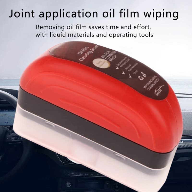 1 pezzo Spazzola per la pulizia dei vetri dell'auto Detergente per pellicole per olio per parabrezza Spugna per vetro automatico Pulizia Lucidatura Spazzola per la manutenzione