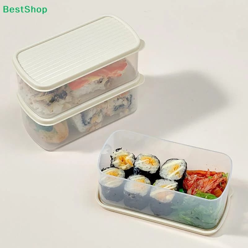☏ Contenitori Rettangolari in Plastica per Alimenti con Coperchi, Scatole per Pranzo e Preparazione Pasti, per Cibo, Sushi e Avanzi