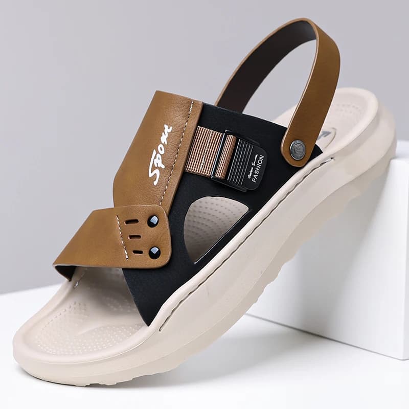 Fashionable Men's Summer Sandals, Comfortable slippers with Soft Sole, Anti-slip and Resistant to wear, Beach Shoes and Open Guide - Wc26-8