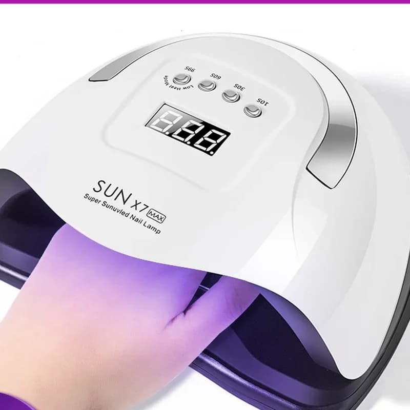 Lampada Professionale UV-LED per Unghie 180W ad Alta Potenza con 57 Luci LED - Asciugatura Rapida per Tutti i Gel per Unghie, Delicata sugli Occhi