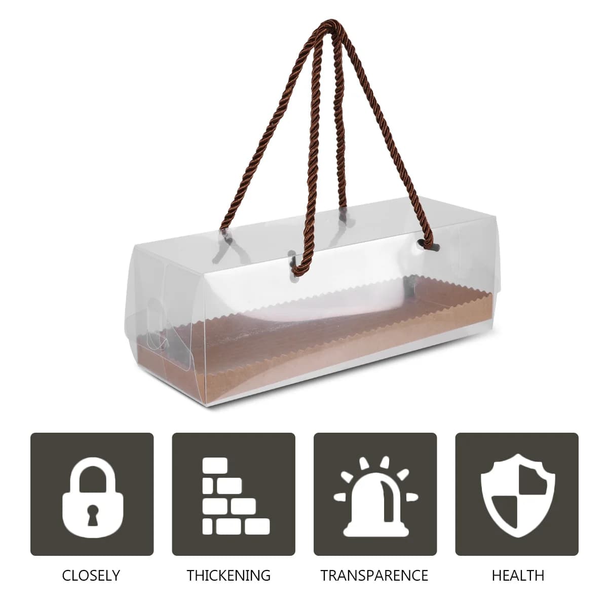 Scatole per imballaggio alimentare da 10 pezzi Set di contenitori per torte per dessert multipli Scatola per panini portatile Ideale per snack di nozze di Natale