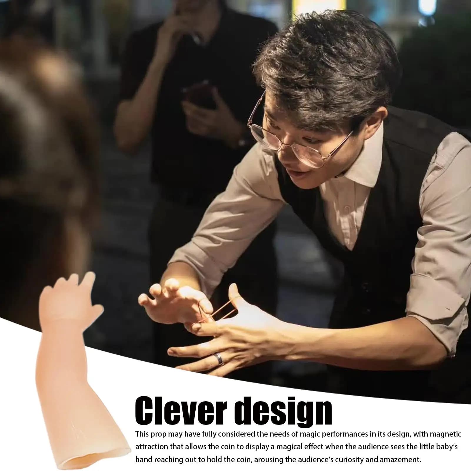 Trucchi Magici: La Piccola Mano, Scherzo di Magia, Oggetti di Scena per Trucchi, Moneta che Scompare, Performance da Vicino, per Maghi