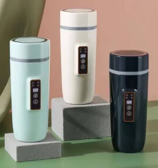 Mini tazza di riscaldamento elettrico 110V bollitura veloce caldaia per acqua calda bottiglia in acciaio inossidabile anti-fuoriuscita a prova di perdite bollitore con spegnimento automatico