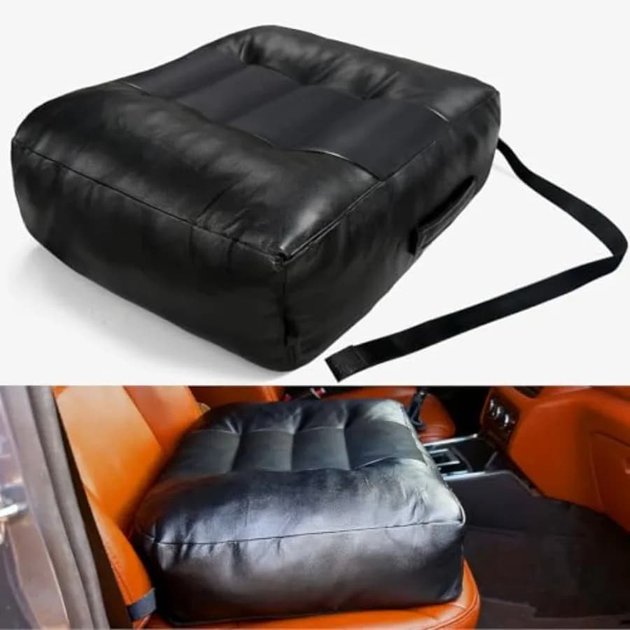 Cuscino per Sedile Auto per Adulti, per Sedia da Ufficio e Guida, 45x40x15 cm, Cuscino Spesso con Maniglia e Base Antiscivolo