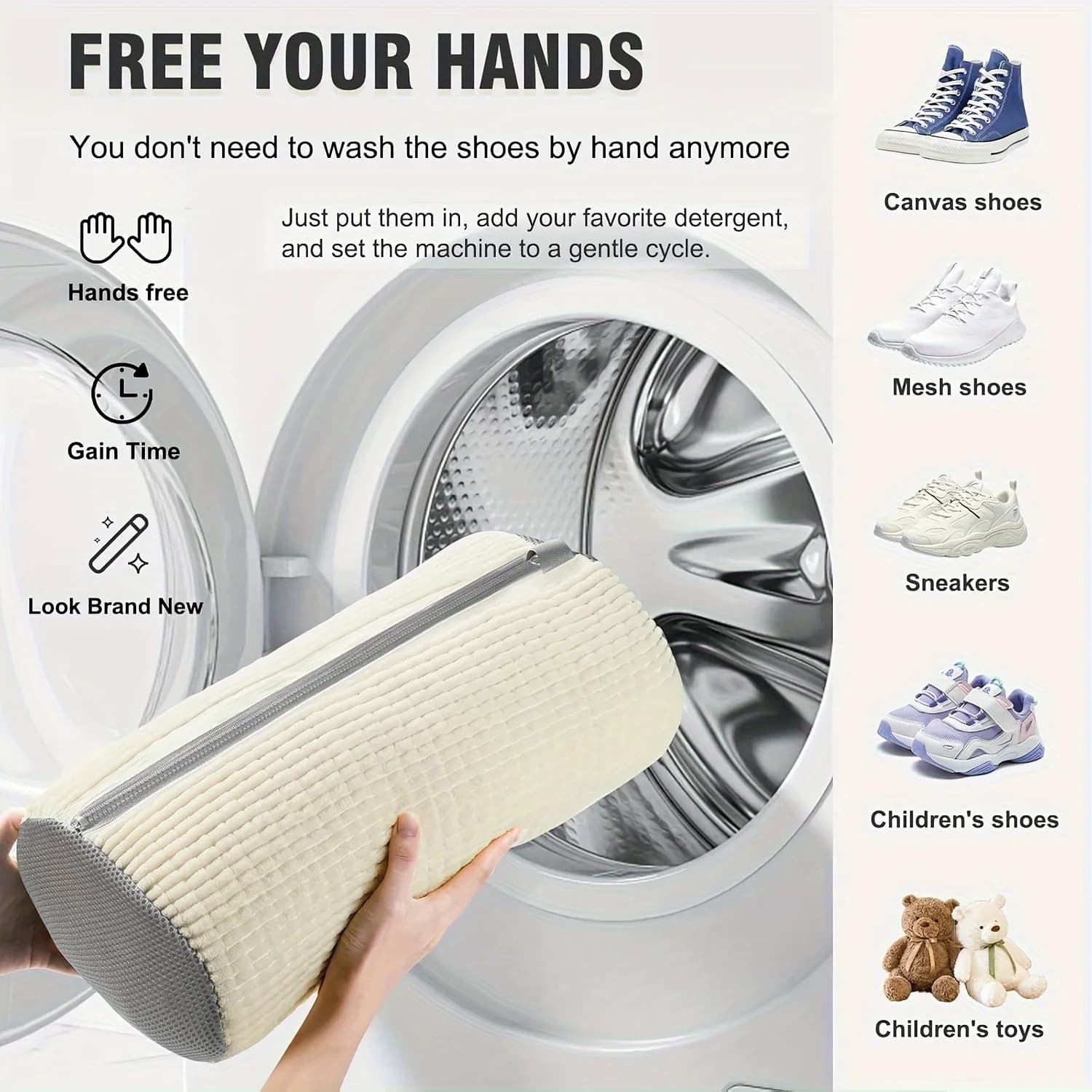Washer Bags Shoes, Cleaning and Drying Bags Washer and Dryer Shoes