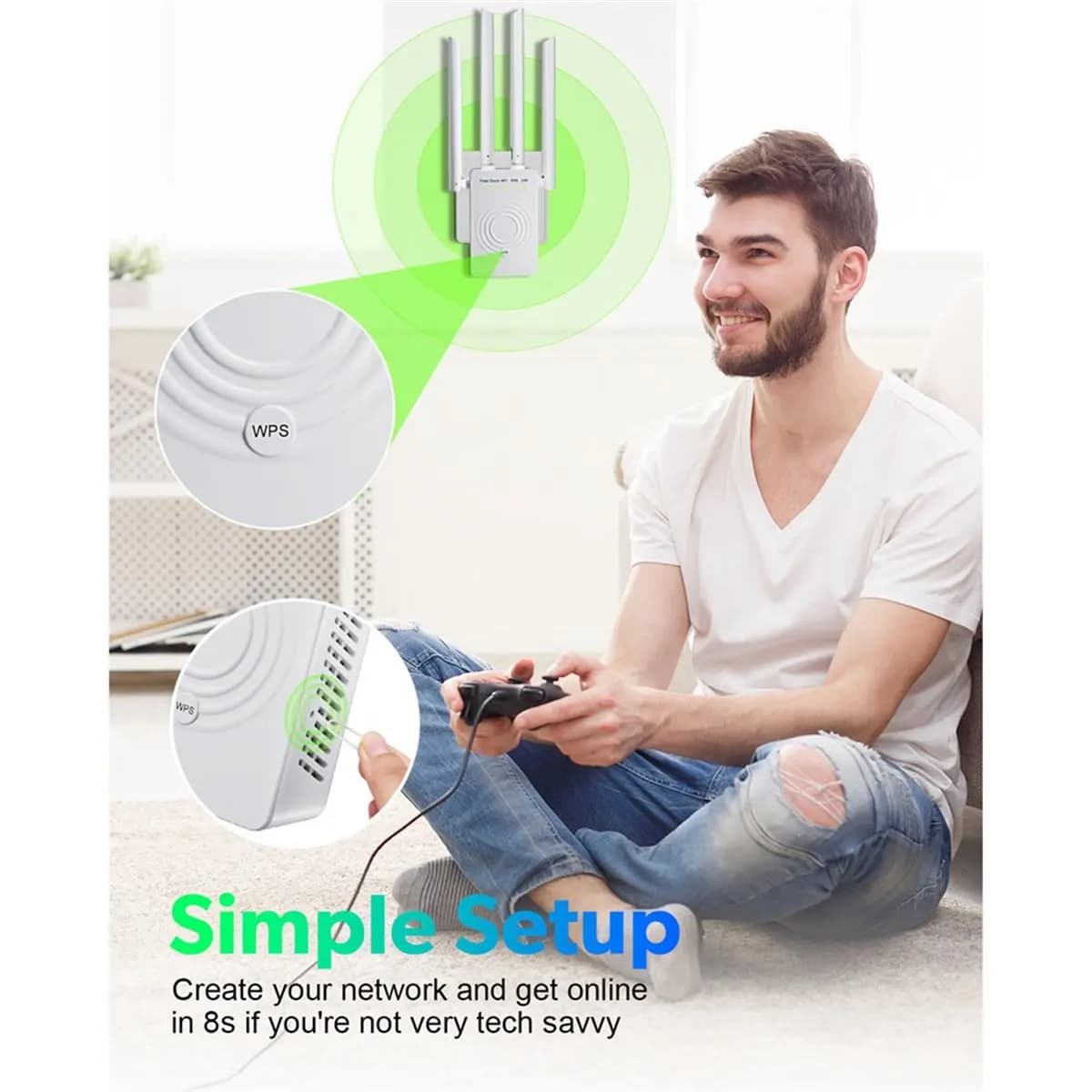 PROMOTION~ 300 Mbps Wireless Wi-Fi Repeater Network AP Signal Amplifier Booster Extender Wireless Router B