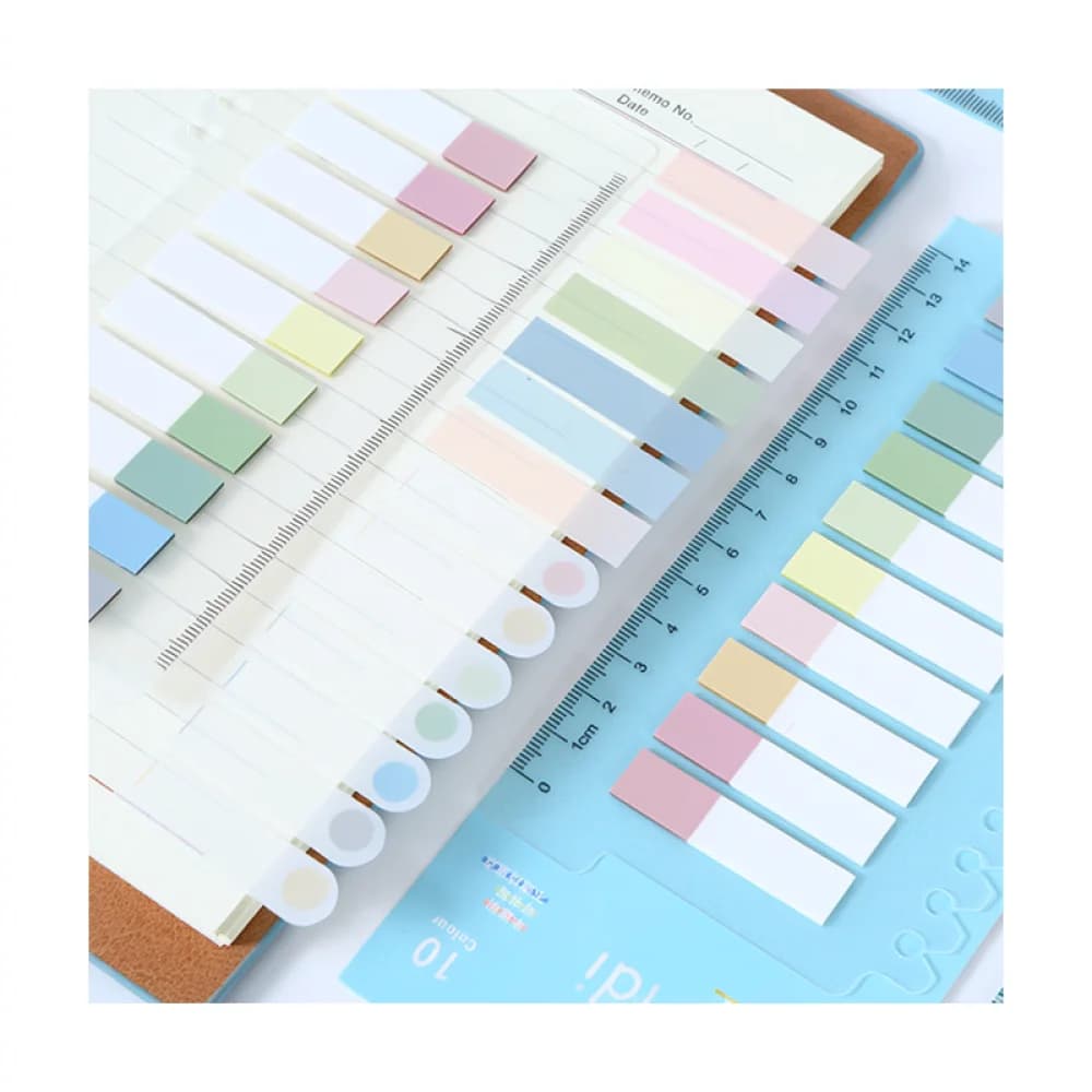 Portable PET Index Tabs Morandi Translucent Sticky Notes For Book Annotating Planner Journal School Office Stationery Tools