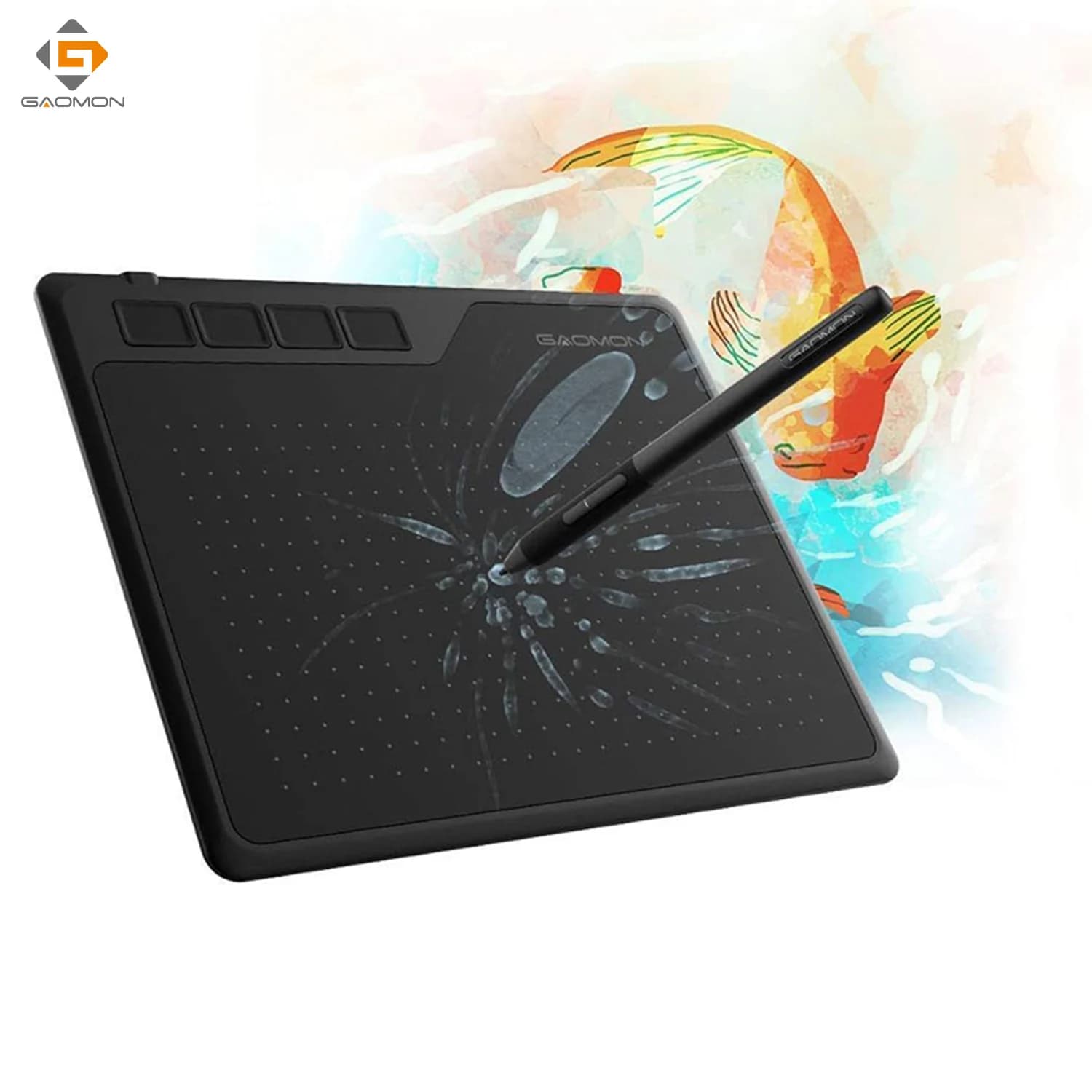 Gaomon S620 Tavolette digitali Piccola tavoletta grafica portatile per disegnare 6,5x4 pollici con 4 tasti Express e penna senza batteria