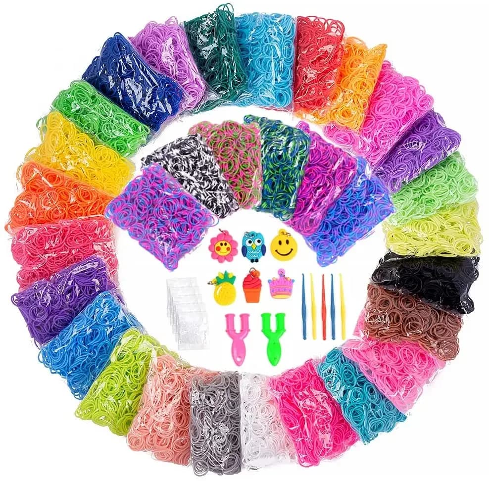 Loom Rubber Band Refill Kit In 31 Colors,Weaving Bracelet Making Kit for Kids Weaving DIY Crafting Gift Loom Bands Craft
