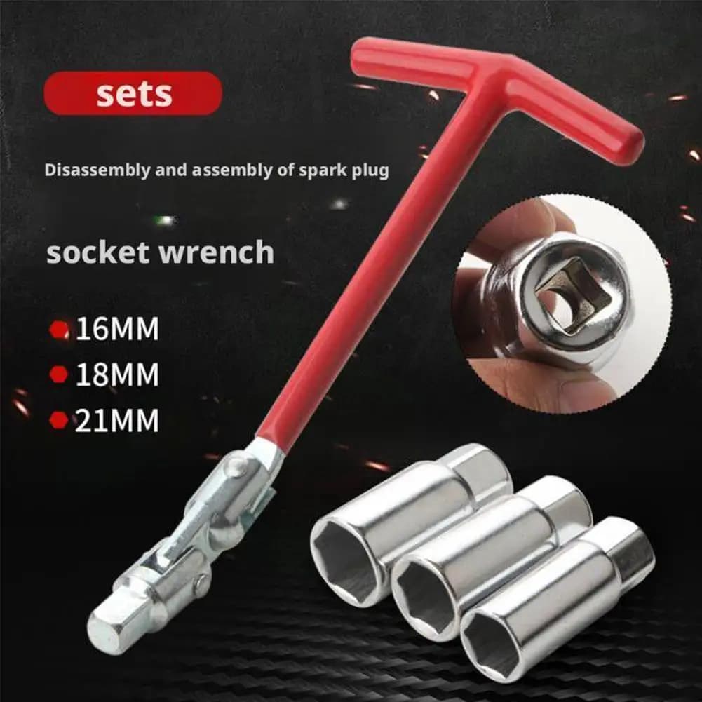 4 Pz/set Auto Moto Kit di Strumenti di Riparazione Strumento di Rimozione Candela Chiave a tubo Smontaggio 16mm 18mm e 21mm