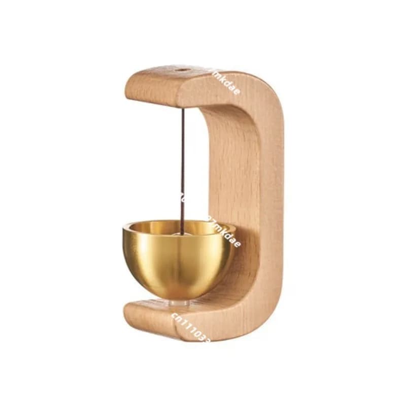 Wooden doorbell. Suction door entry wind chime. Door opening reminder bell. Housewarming gift Solid wood dopamine doorbell
