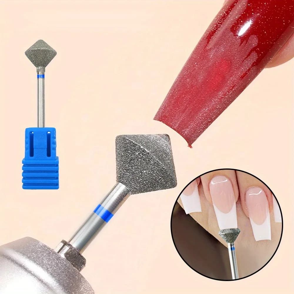 Diamond Pyramid Nail Drill Bit 3/32" Cuticle Dead Skin Remover Burr For Nail Polishing Gel Removal Manicure Machine Accessory