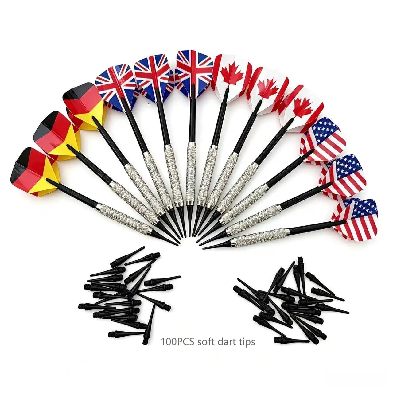 WEDARTER 12 pezzi/set freccette professionali da 14 g con punta morbida di sicurezza, 100 punte per freccette, adatte per freccette elettroniche, regalo
