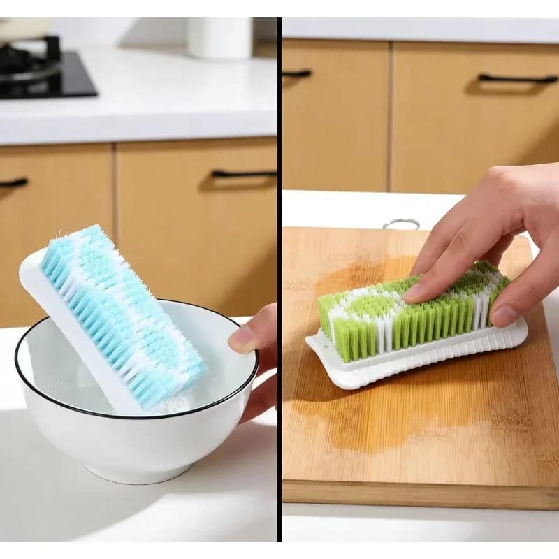 Spazzola per la pulizia con setole rigide, Spazzola multifunzione per bucato, Spazzola con setole colorate, Spazzola per scarpe in plastica per uso domestico