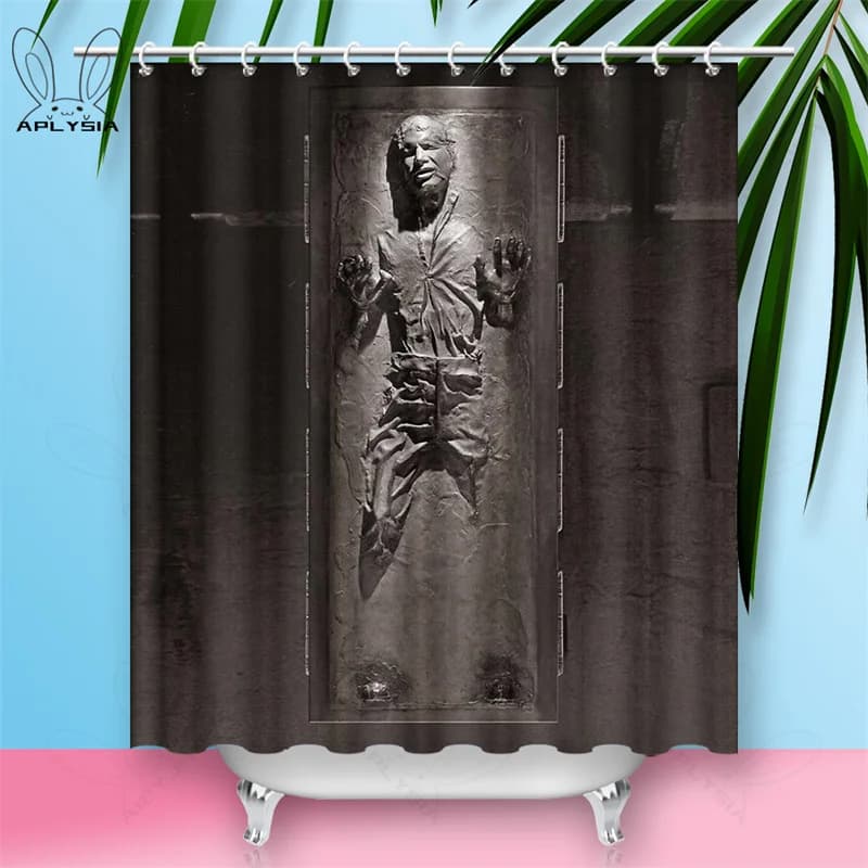 Vintage The Empire Strikes Back Han Solo in Carbonite 3D tenda da doccia Robot alieno che lotta per uscire tende in tessuto da parete