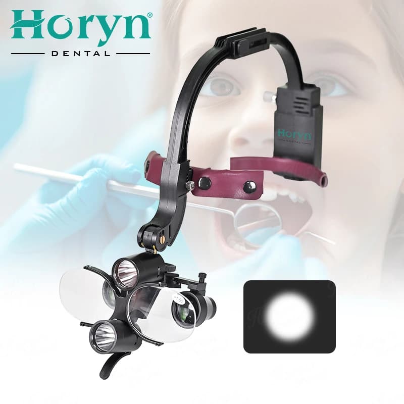 2.5X 3.5X Lampada frontale a LED dentale per ingrandimento Lenti binoculari 5W Dentisit Faro chirurgico Attrezzature da laboratorio