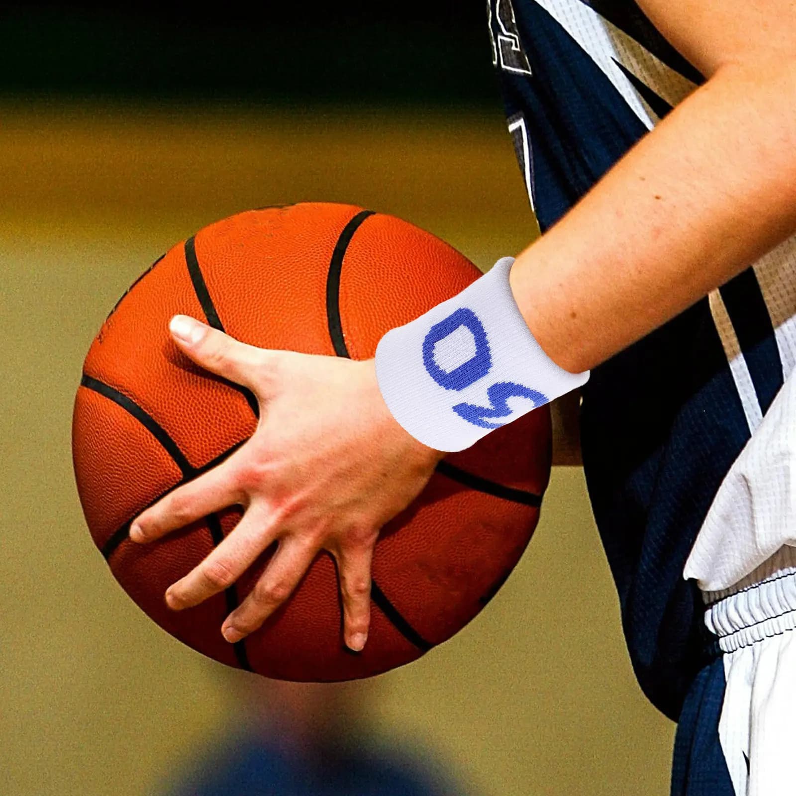 1 Paio di Fasce da Polso Traspiranti in Poliestere Elastico per Sport, Tennis, Corsa, Fitness e Allenamento