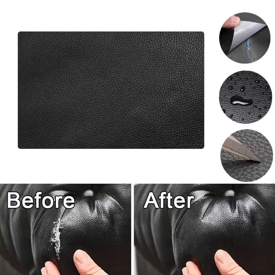 Self-adhesive patch for repair leather sofa black leather adhesive for furniture table chair clothes car seats shoes fixed patch