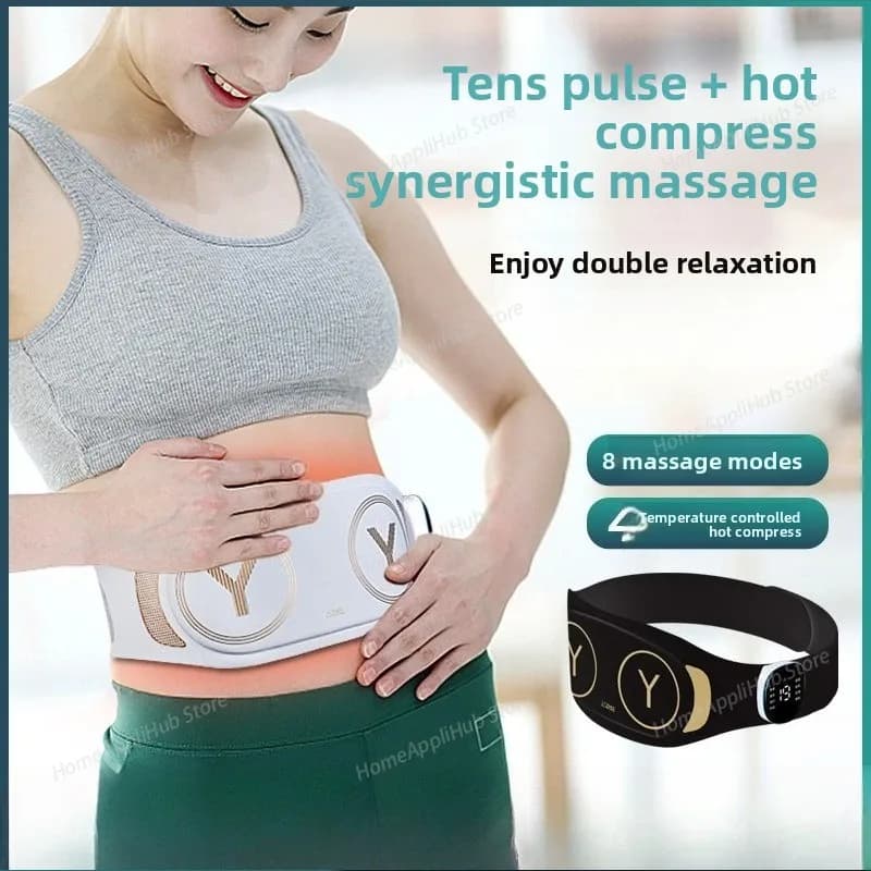 ‌ Tappetino riscaldante per alleviare il dolore mestruale Scalda pancia Cintura per massaggiatore in vita con terapia del calore Massaggiatore addominale portatile