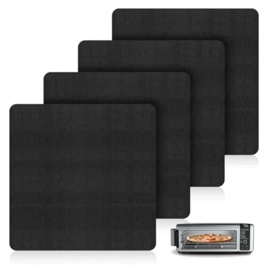 AIEVE Air Fryer Liners, 4 Packs Teflon Oven Liners for Bottom of Oven Compatible with Ninja Foodi SP101 SP201 SP301 SP351, Reus