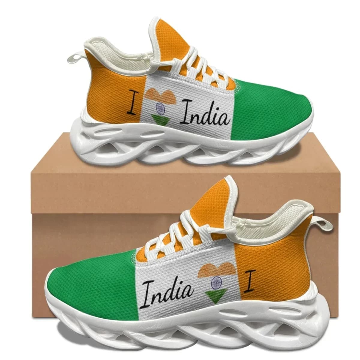 2023 I Love India Design Sneakers femminili comode scarpe da passeggio antiscivolo con lacci scarpe casual estive alla moda per coppie all'aperto