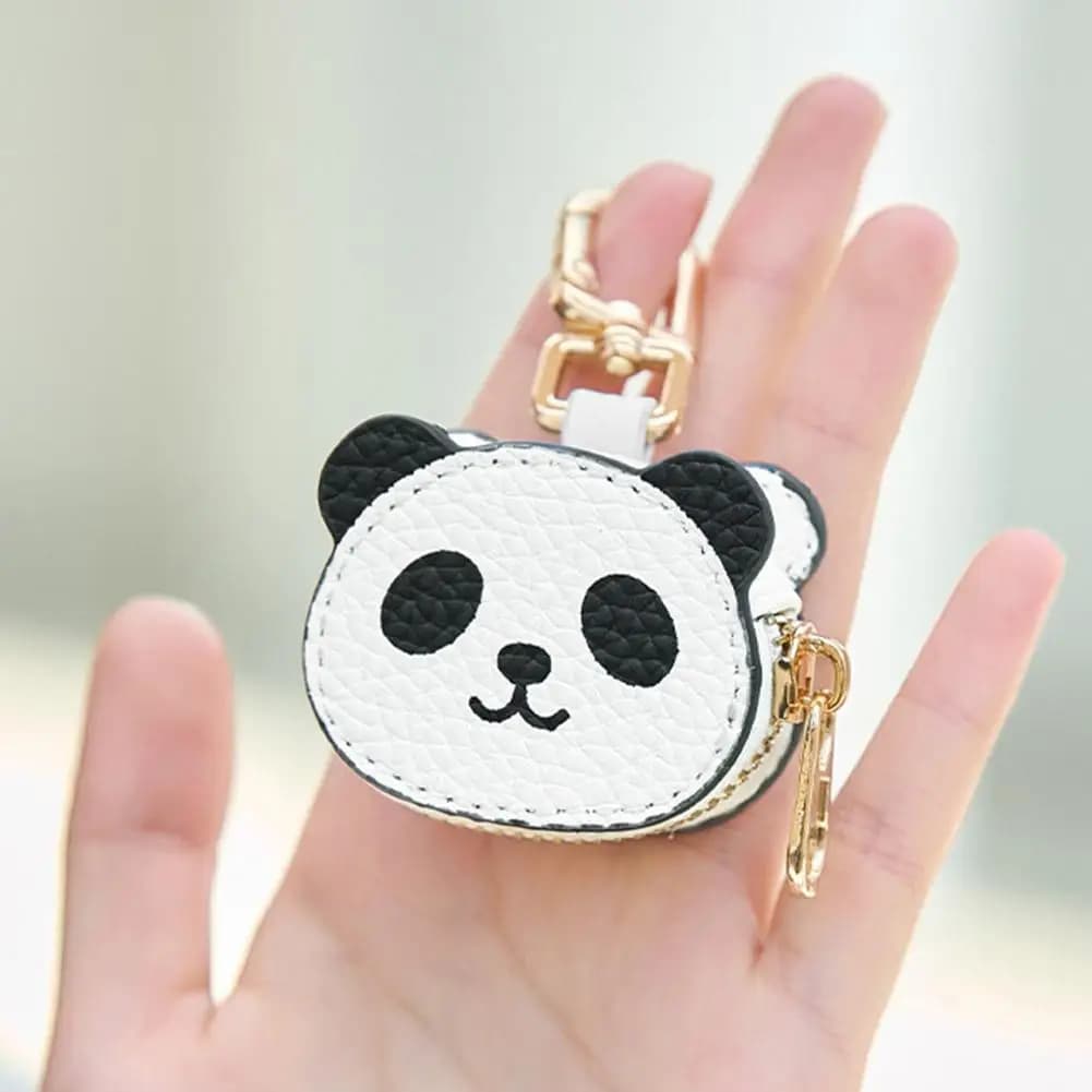 Creativo simpatico panda portachiavi portamonete cerniera borsa per auricolari borsa portafoglio borsa per soldi portachiavi donna