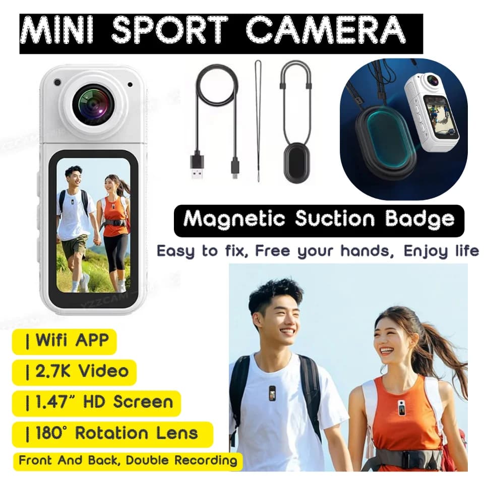 2.7K 1080P HD Mini Thumb Camera WiFi DV Video Vlog Registratore Portatile Indossabile Magnetico Sport Camera Vita All'aria Aperta Piccola Videocamera