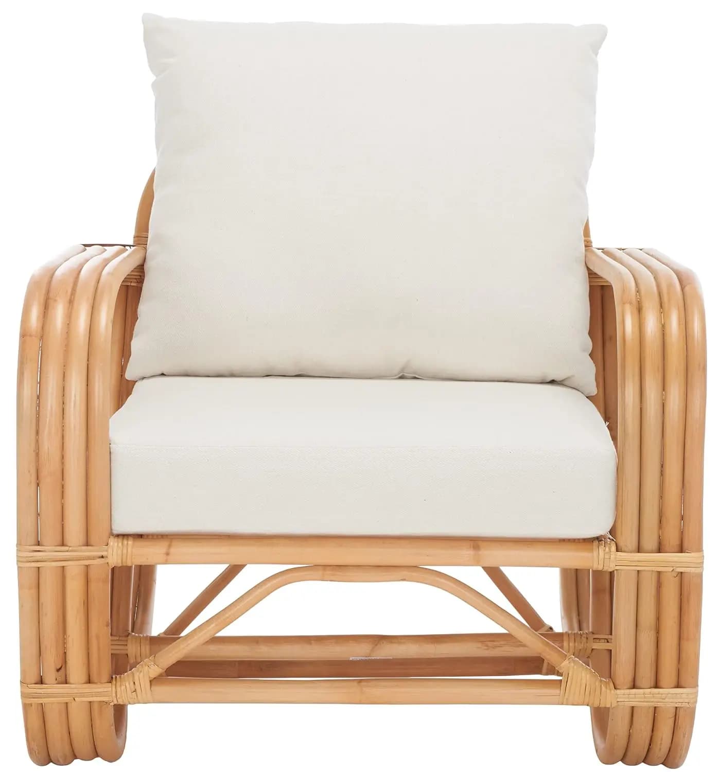 Poltrona Decorativa Stile Tropicale con Cuscino, Completamente Assemblata, Personalizzabile