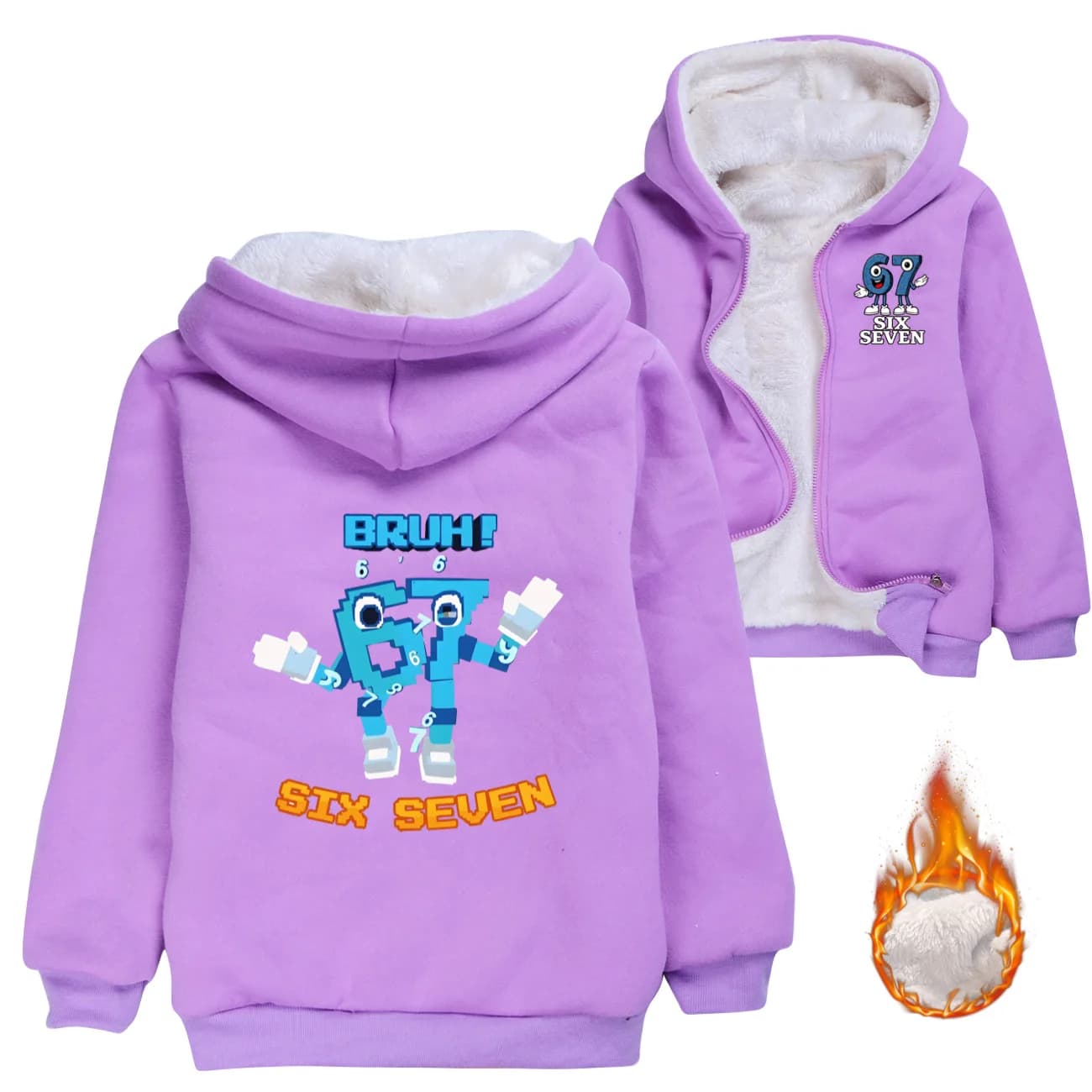 Inverno Ruba un Brainrot Six Seven X mas Giacca con cappuccio con cerniera per bambini Adolescenti Ragazze Ragazzi Pullover Felpa Cappotto con cappuccio per bambini