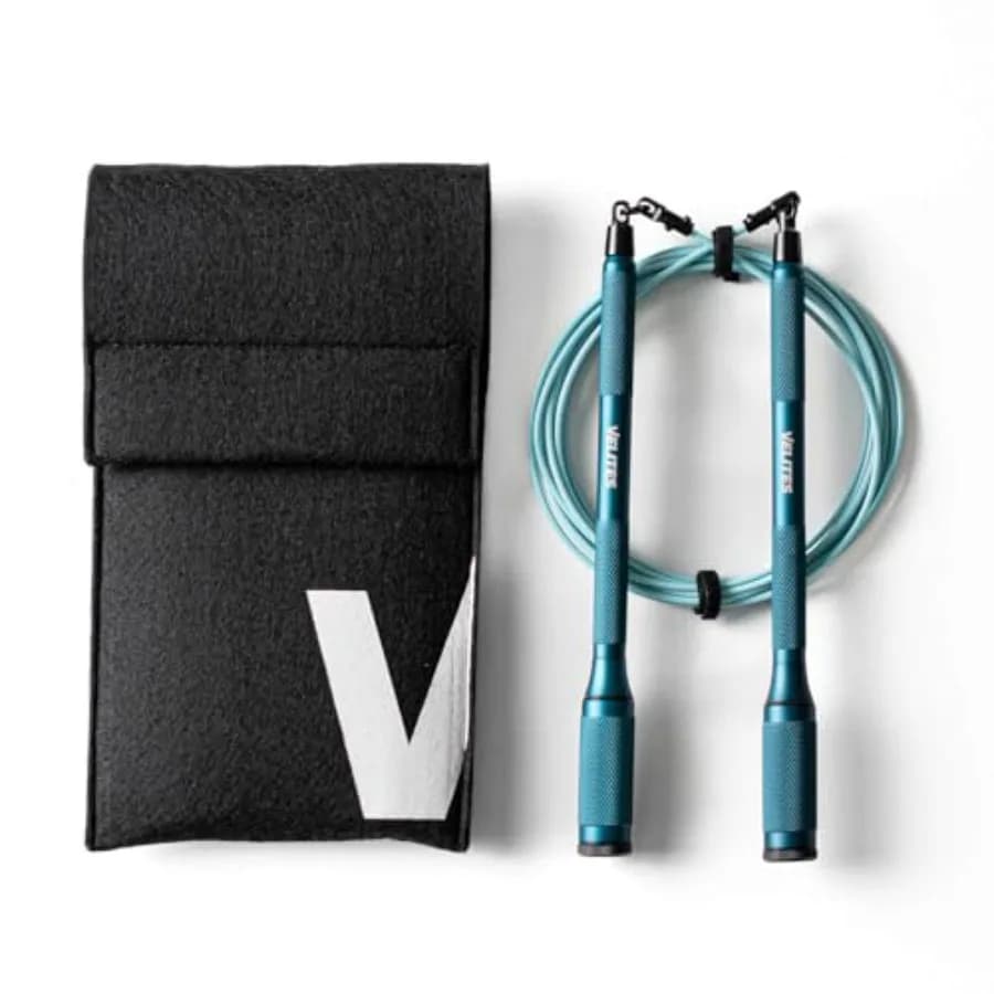 Velites Ultralight Cyclone, Premium Design for DOUBLE UNDERS and CROSSOVERS, Staccable Handle and 360° Rotation