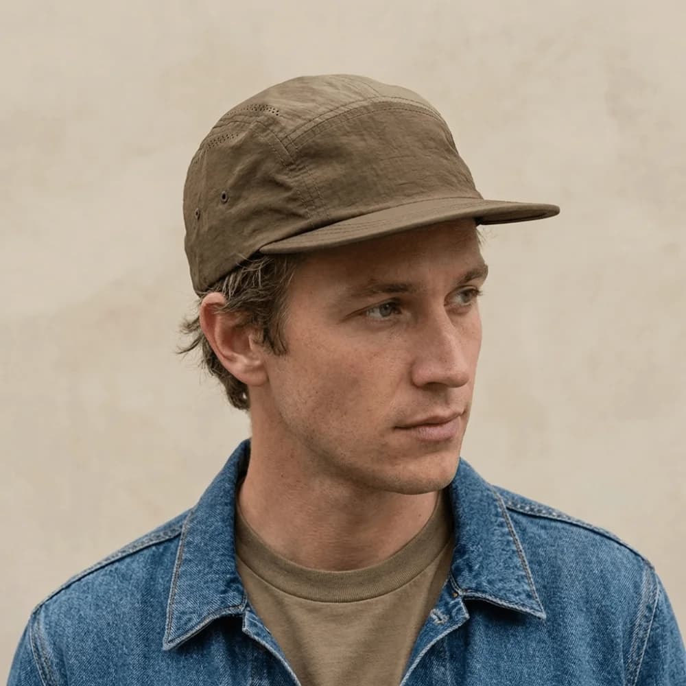 Simple Color Matching Baseball Cap Flat-brimmed Quick-drying Hiking Camping Hat 5-panel Short Brim Men's Summer Hat Outdoor