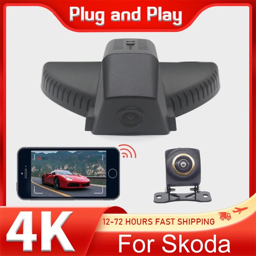 For Skoda Superb sportline 2018 2019 Dash Cam front and back for car camera Dashcam WIFI Recorder Dvr car registration devices