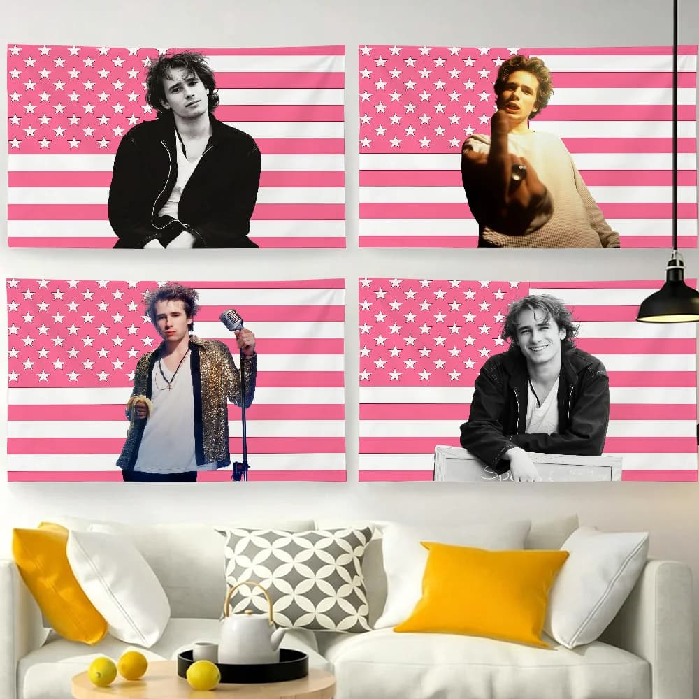 Singer J-Jeff B-Buckley flag For Garden Party Living Room Home Wall Decor Banner Bedroom Outdoor Tapestry