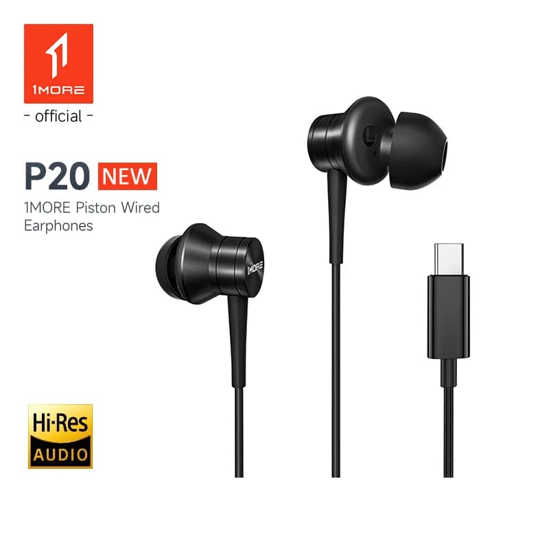 1MORE cuffie P20 Wired In-ear Sports Type-C HIFI Hi-Res Auricolare ENC Mic con microfono per cavo audio Xiaomi