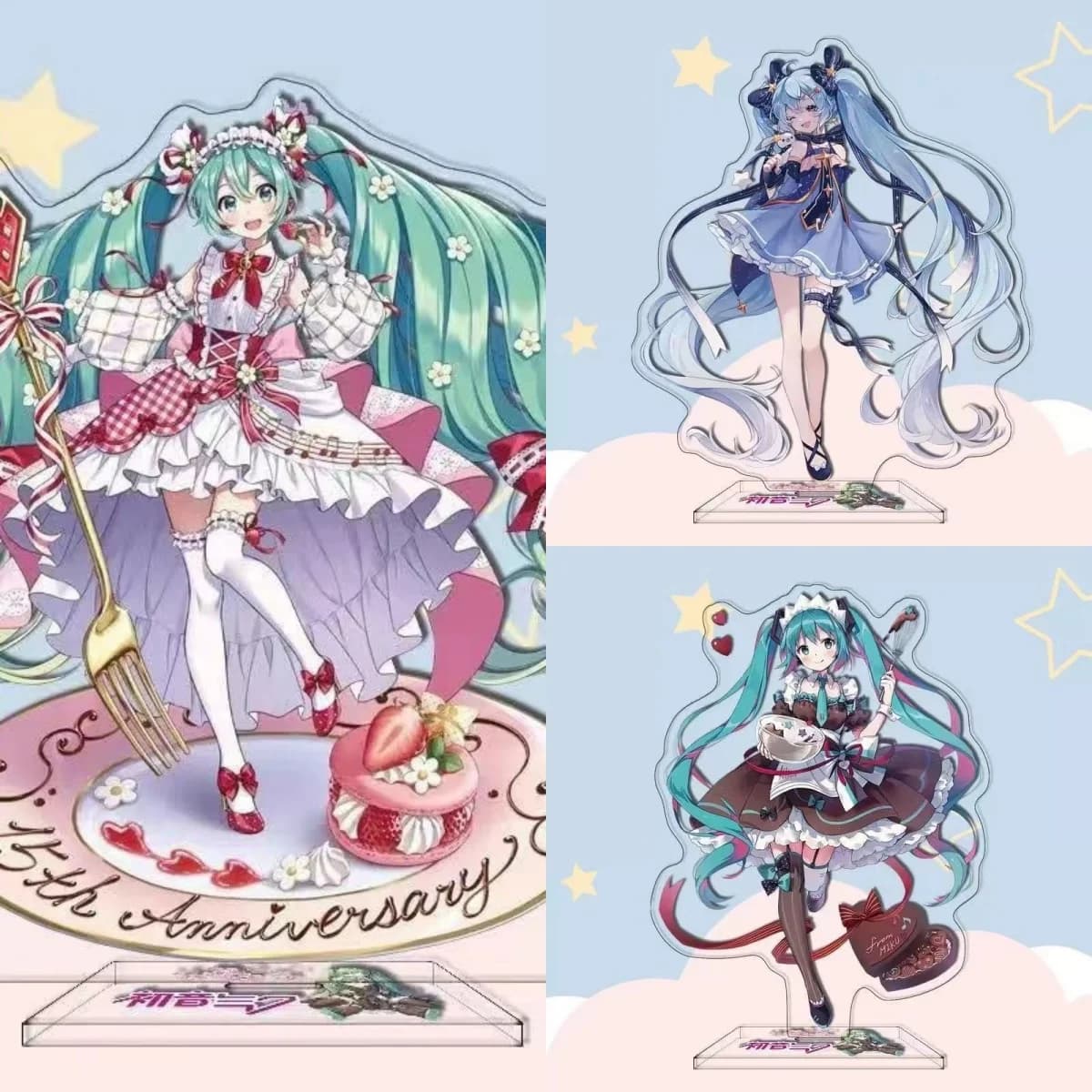 Statuetta in Acrilico di Hatsune Miku, Personaggio Anime, Cantante Virtuale, Decorazione da Scrivania, Regalo per Fan - Figura Espositiva da 10CM