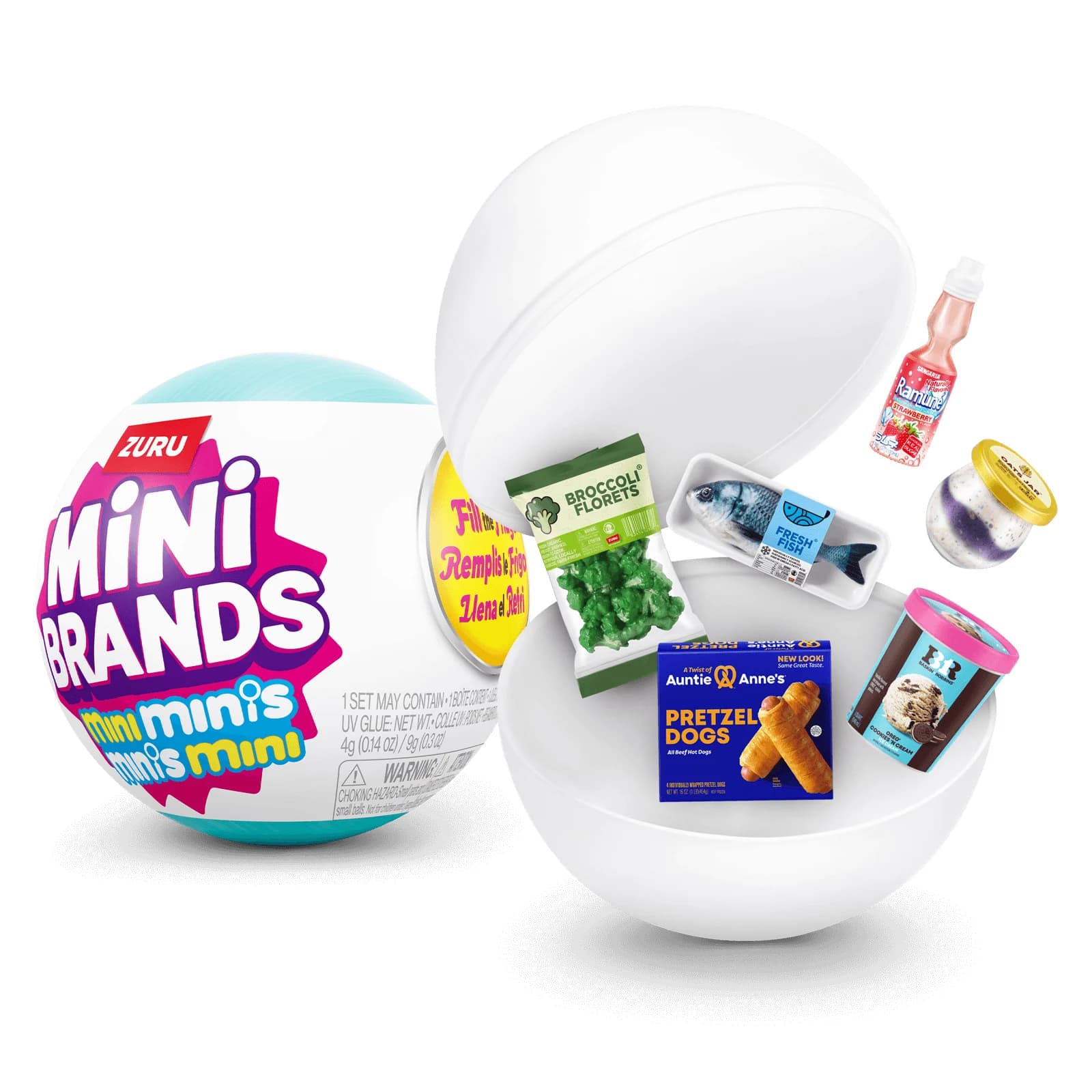 5x Palline Sorpresa Mini Brands Serie Mini Minis Frigorifero Capsula Misteriosa Blind Box Giocattoli da Collezione in Miniatura Veri Regali