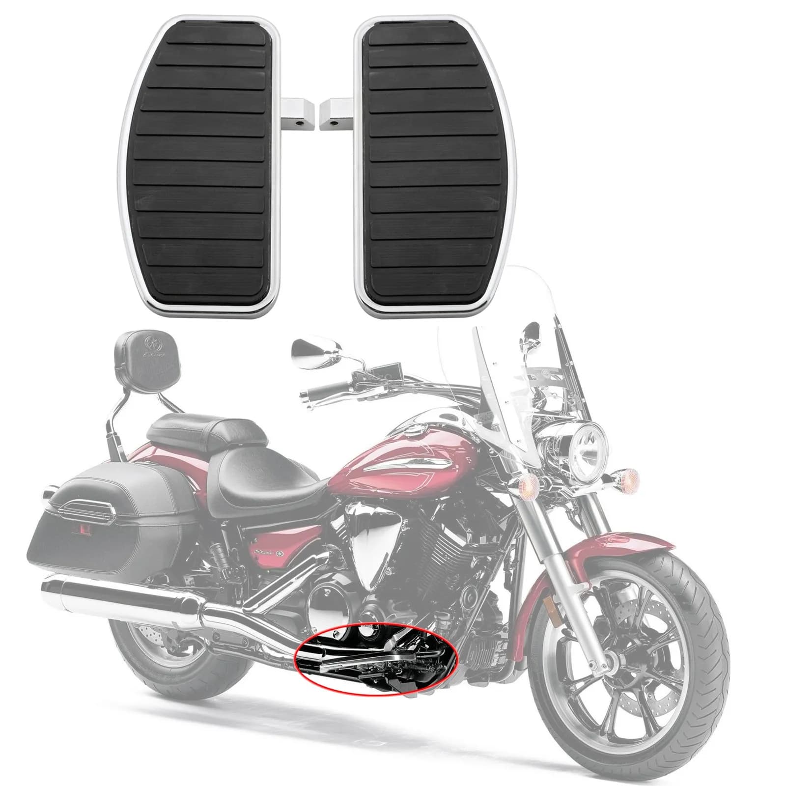 Pedana da pavimento anteriore o posteriore per Honda VTX 1800 1300 Suzuki VL800 VL400