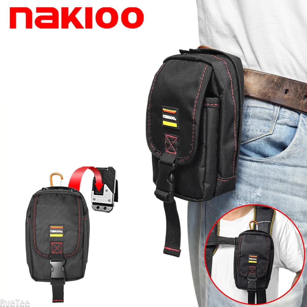 NAKIOO Borsa da cintura per attrezzi per multimetro ad sospensione rapida per organizer per attrezzi Custodia per attrezzi per elettricisti Regalo per uomo