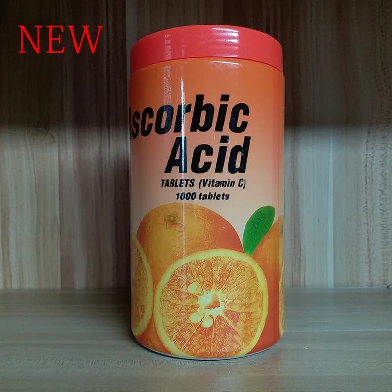 1 bottle of 1000 VC tablets Vitamin C supplement Orange flavor Healthy nutrition Food supplement for hard individuals VC