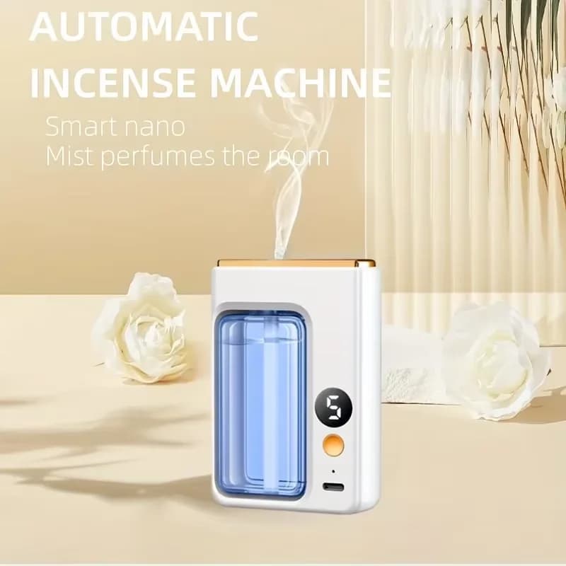 Portable fragrance sprayer of essential oils for automatic aromatherapy diffuser for spa perfume in the home hotel room