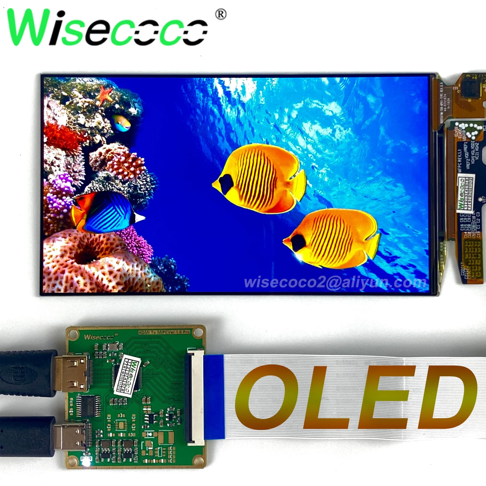 Display OLED Display da 5.5 pollici 1920x1080 Amoled Raspberry Pi Display Touchscreen ultrasottile In-cell Display Amoled pannello Wisecoco