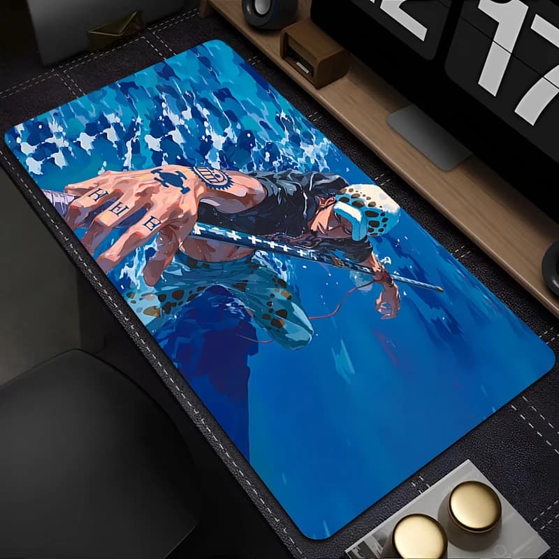 Tappetino per mouse 90x40cm, modello Law Gamer, per notebook e giochi, stampa HD, tappetino per tastiera grande XXL, tappetino per mouse da gaming, tappetino da scrivania.
