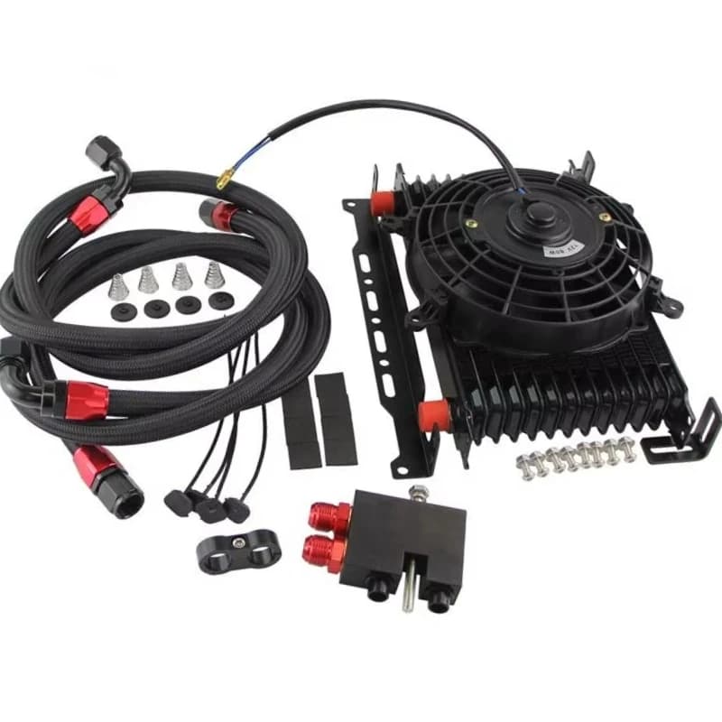 Kit radiatore olio AN10 a 13 file testato al 100% adatto per motore N54 serie 3 135 135i E82 + ventola elettrica