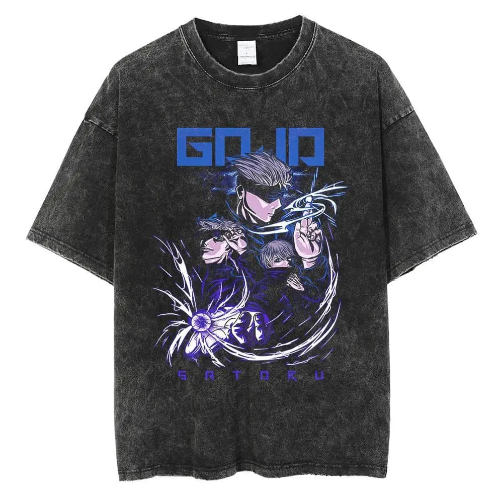 T-shirt in cotone anime Jujutsu Kaisen 2026 unisex a maniche corte, stile casual streetwear, tendenza estiva Y2K