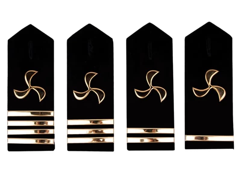Metal Stainless Steel Shoulder Badge Seaman's Brochure Ear Strap Velcro