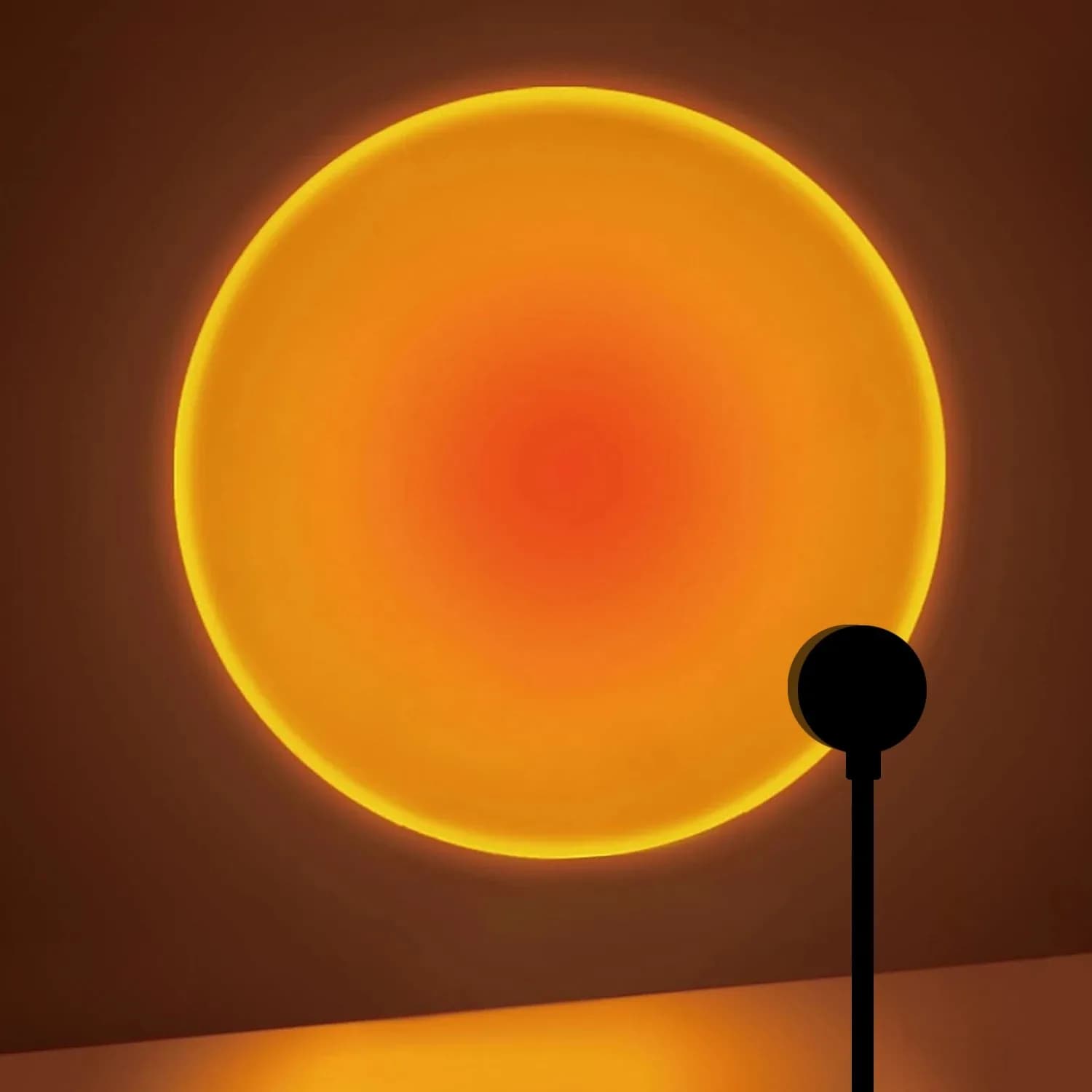 Lampada di proiezione USB con effetto tramonto, 1 pezzo, lampada d'atmosfera per la decorazione della casa, orientabile a più angoli, adatta per soggiorno e camera da letto.