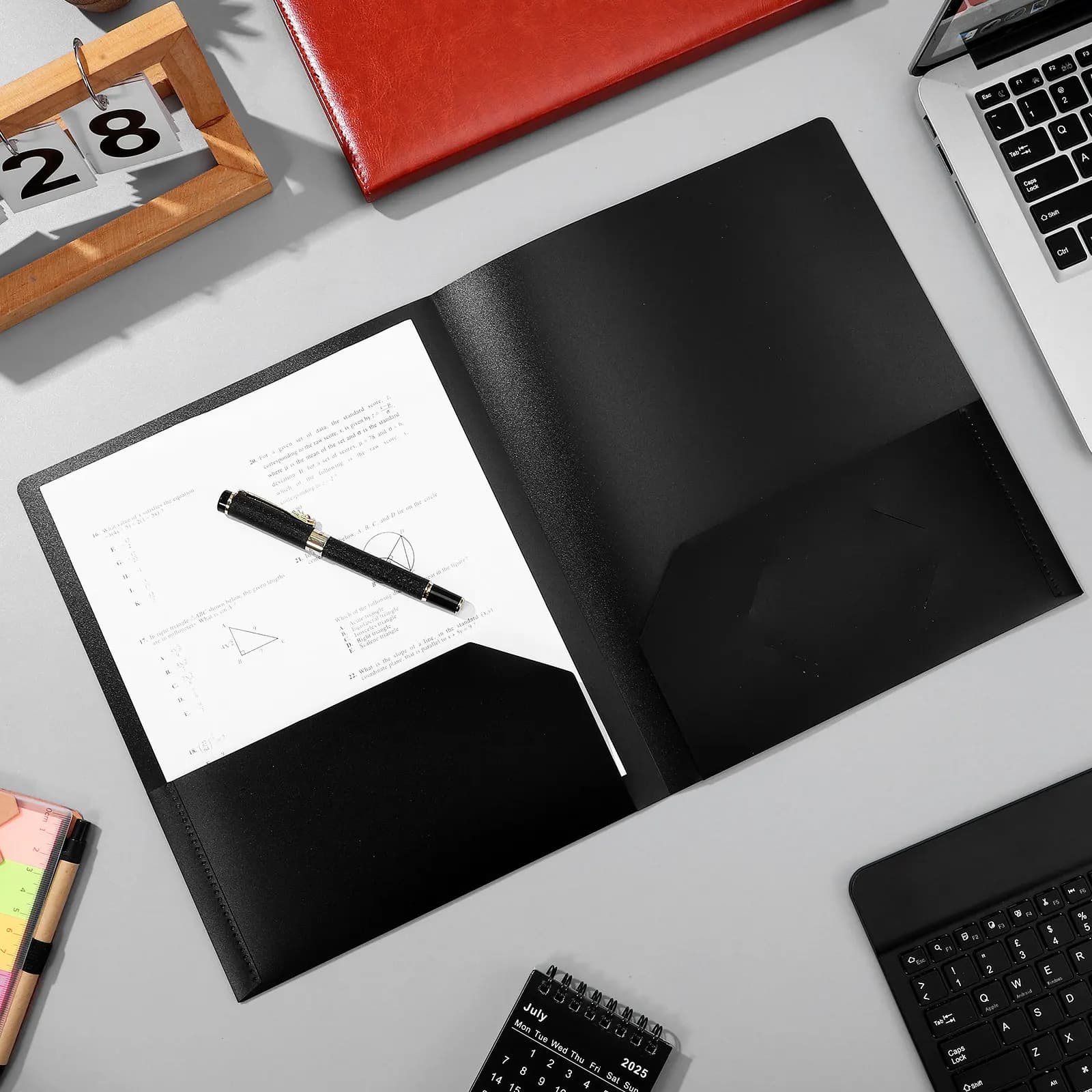 12 cartelle portadocumenti in plastica con doppia tasca e slot per biglietti da visita per l'organizzazione di documenti, forniture per ufficio, formato legale, importanti