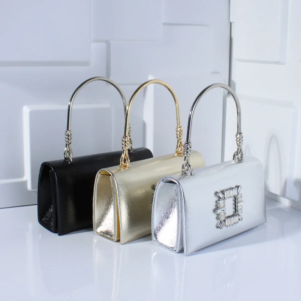 Borsa da donna a tracolla con temperamento, borsa da pranzo, leggera, di lusso, squisita, con strass, piccola borsa quadrata