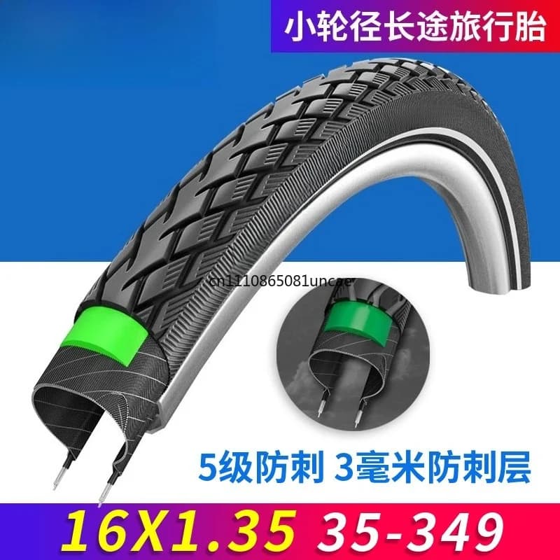 20 Inch 406 Folding Bike Outer Tire Puncture‑proof Wear‑resistant Tyre For Small Wheel Bicycle P8 Replacement Parts