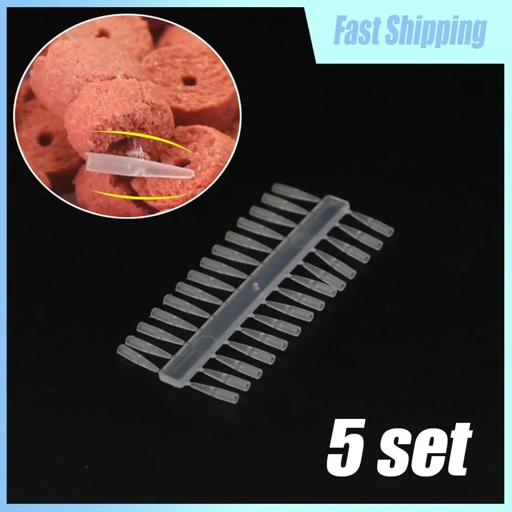 5 Set Esca per la pesca alla carpa Pillola Styling Tappo Trasparente Esca per la pesca Alimentatore Strumento Esche da pesca Anti caduta Tappo Accessori